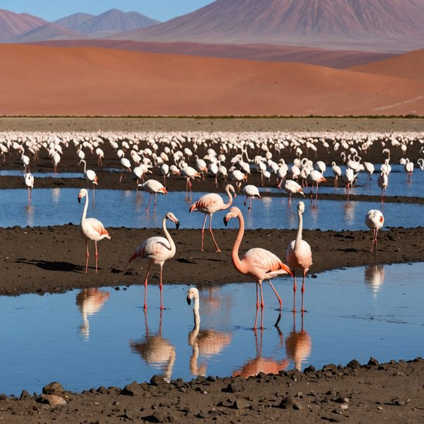 Où observer les flamants roses dans le désert d'Atacama au Chili?